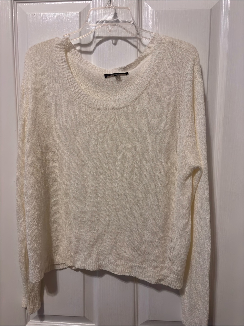 Lulu's Cream Scoopneck Lightweight Knit Sweater